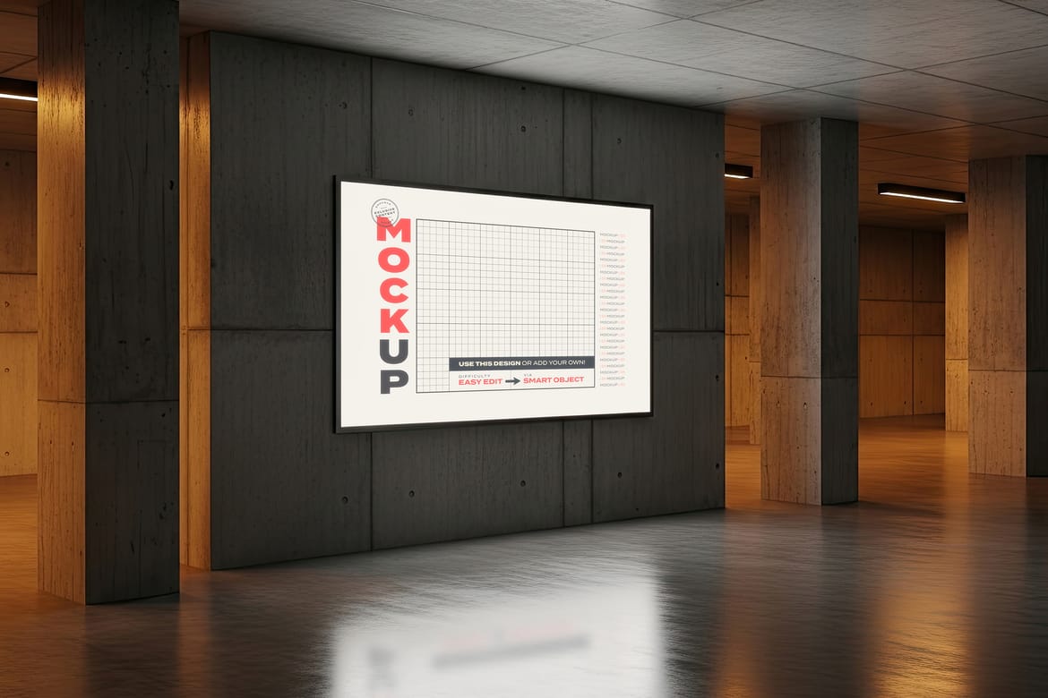 Bright Horizontal Backlight Sing Mockups