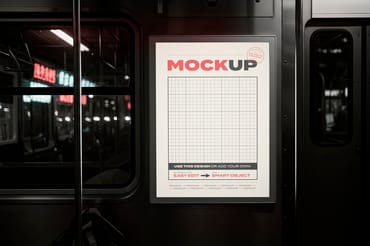 Back Light Sign on Train Mockups