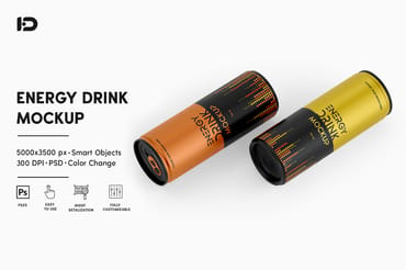 Energy Drink Mockup