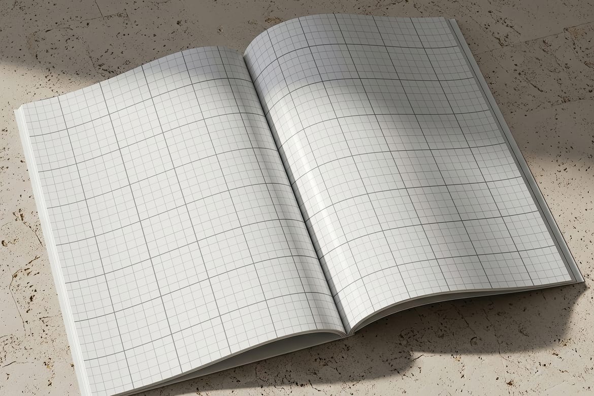 Open Magazine Brochure Mockups
