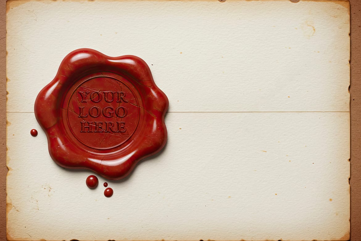 Wax Seal Own Design Mockups