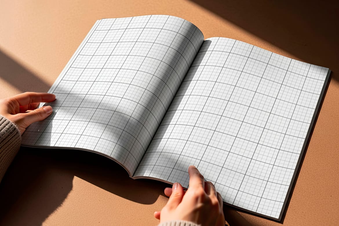 Open Magazine Brochure Mockups