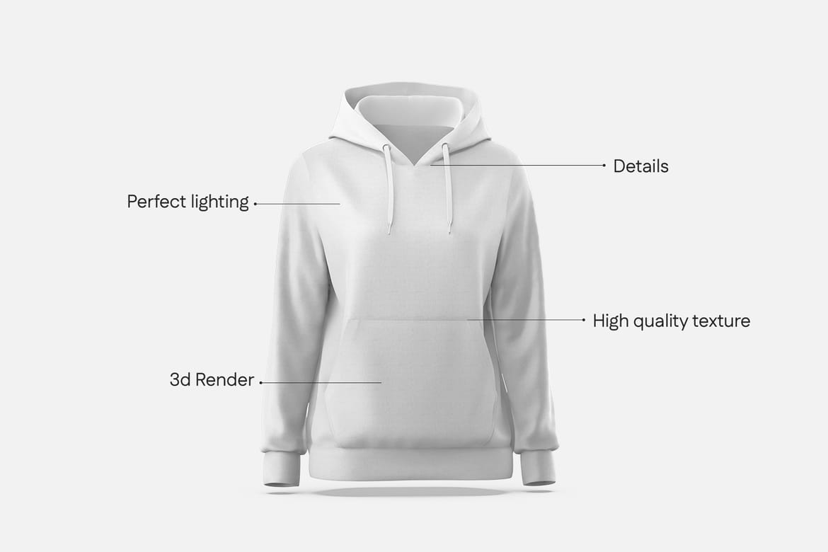 Woman's Hoodie Mockup