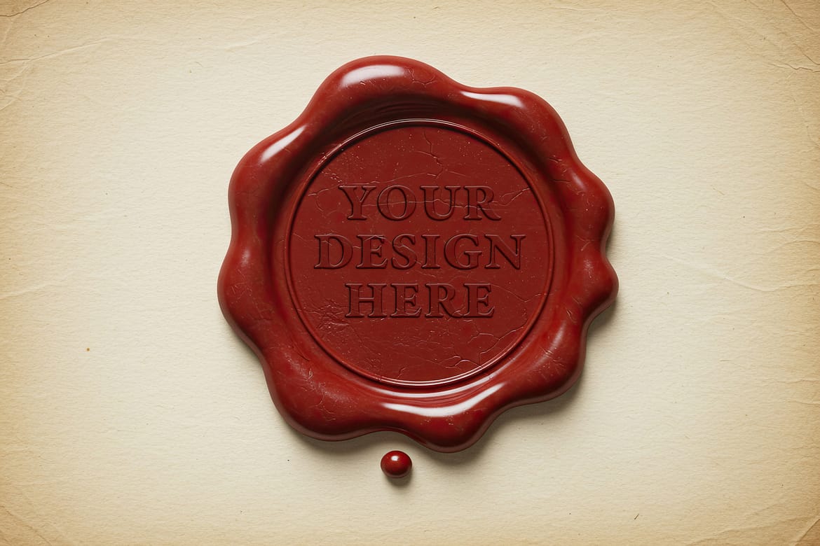 Wax Seal Own Design Mockups