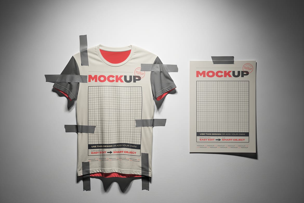 Duct Taped T shirt Mockups