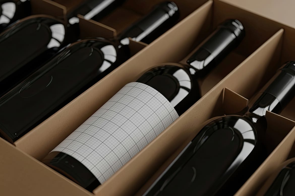 Wine on Box Label Mockups