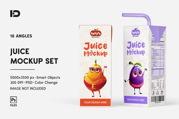 Juice Box Mockup Set