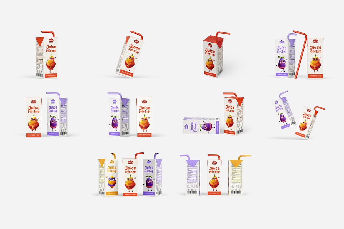 Juice Box Mockup Set