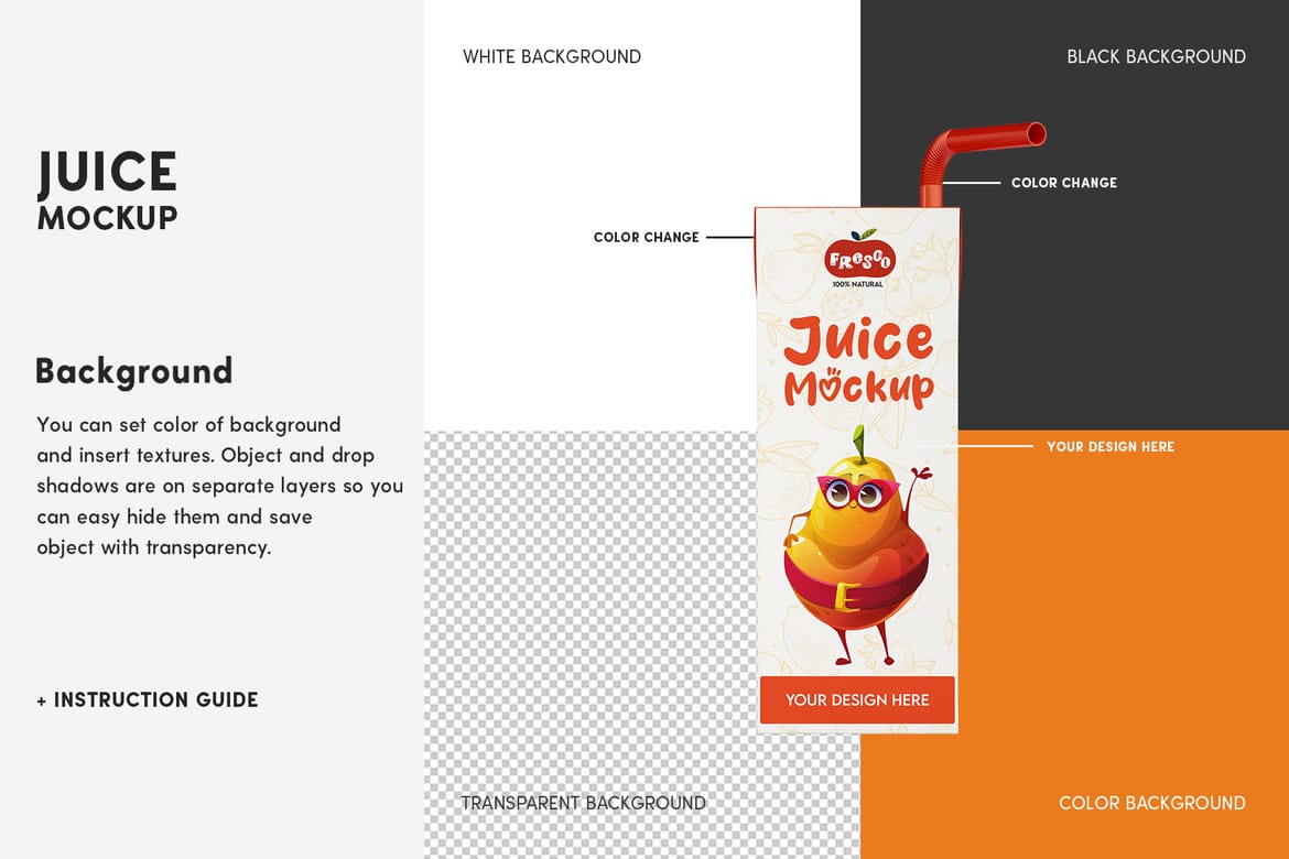 Juice Box Mockup Set