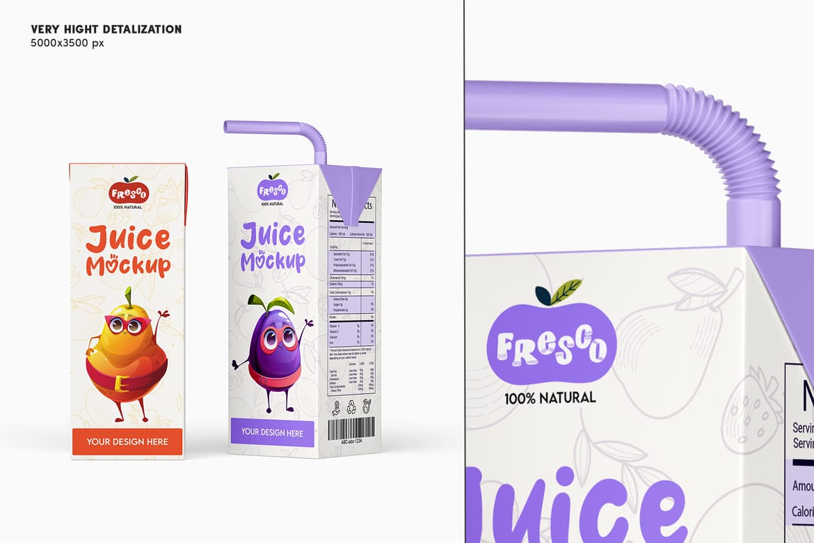 Juice Box Mockup Set