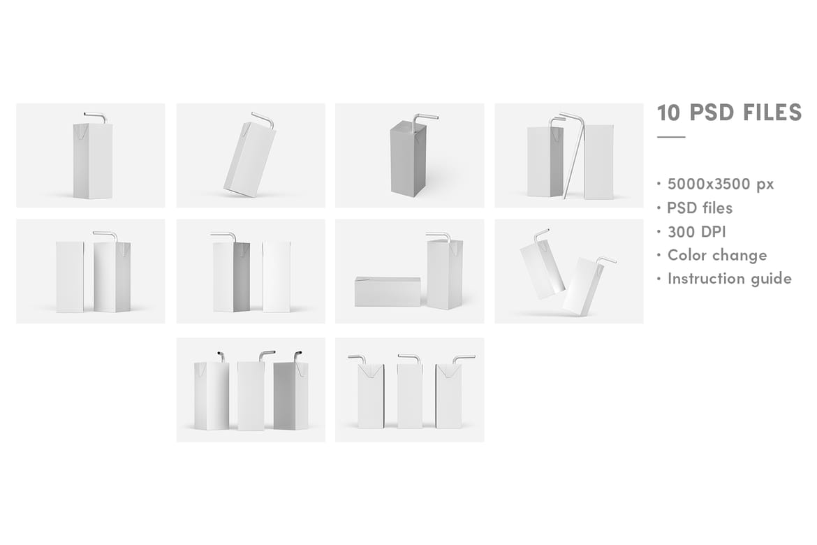 Juice Box Mockup Set