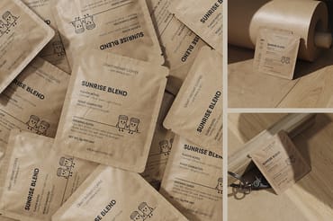 Kraft Sachet Packaging Mockup