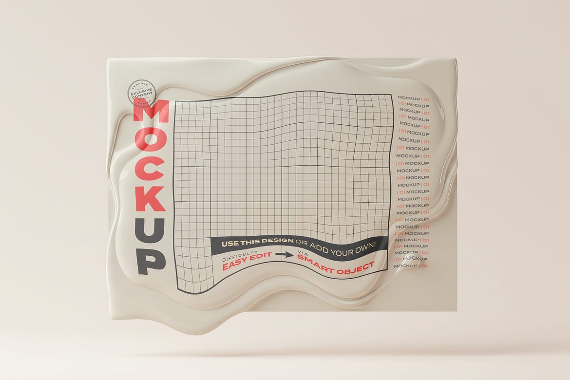 Wavy Distorted Poster Mockups