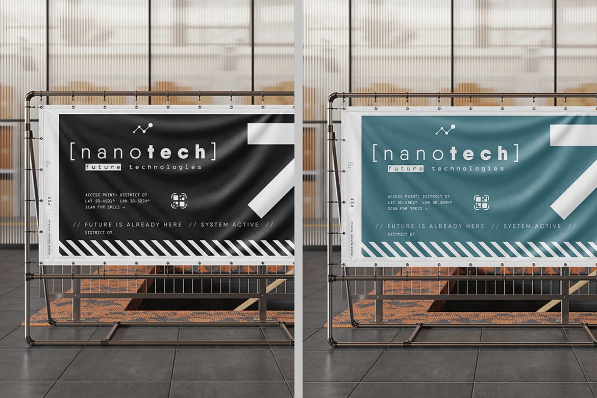 Advertising Banner Stand Mockup