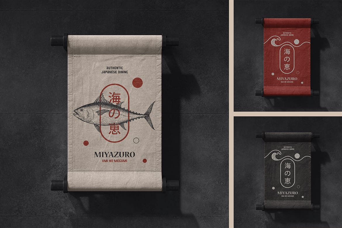 Hanging Fabric Banner Mockup