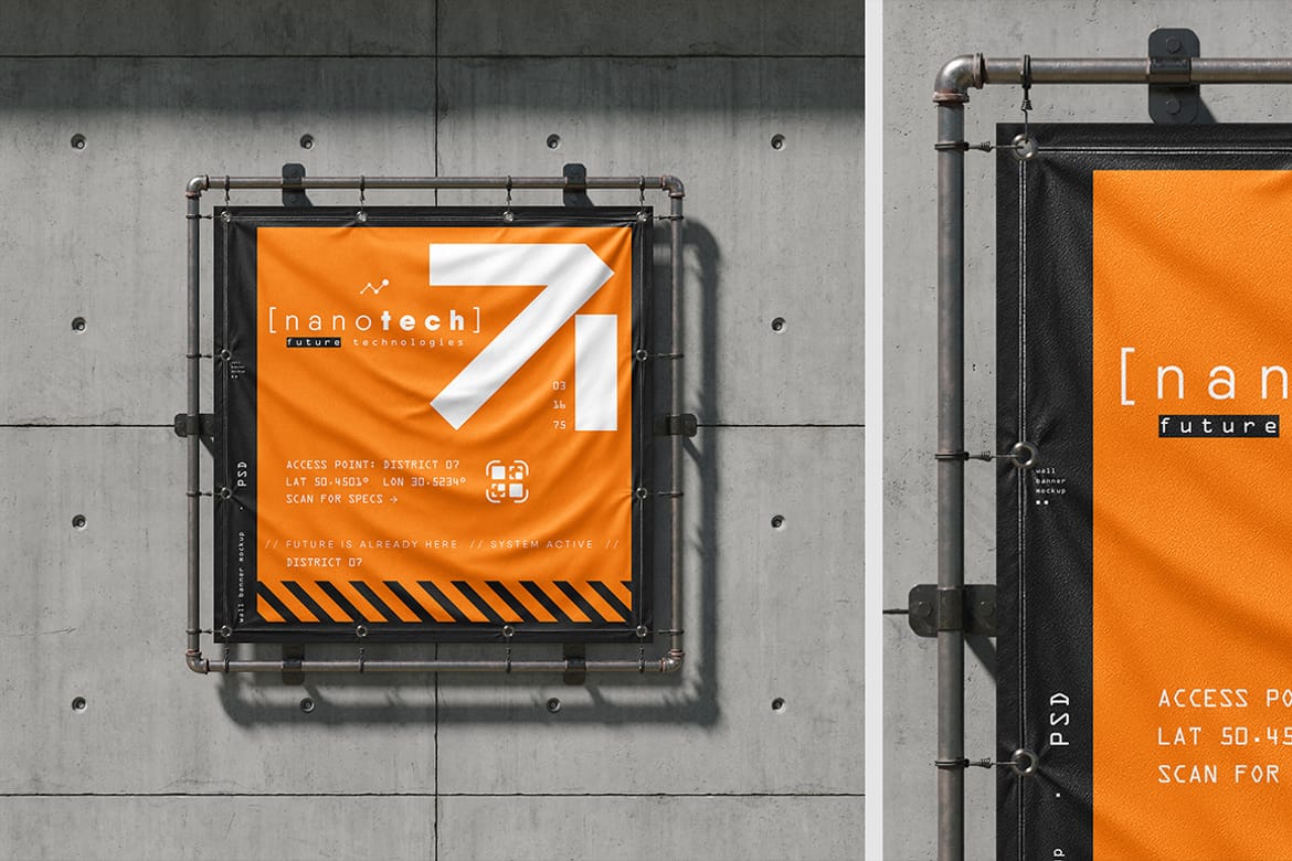 Outdoor Banner Frame Mockup