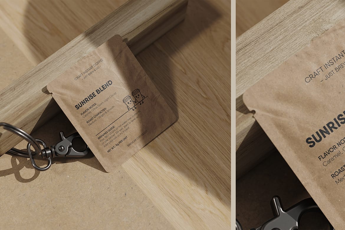 Kraft Sachet Packaging Mockup