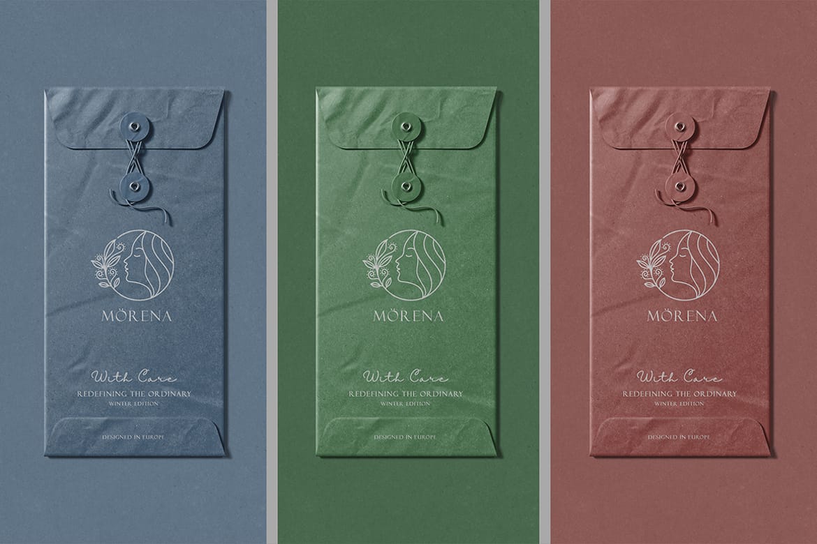DL Kraft String-Tie Envelope Mockup