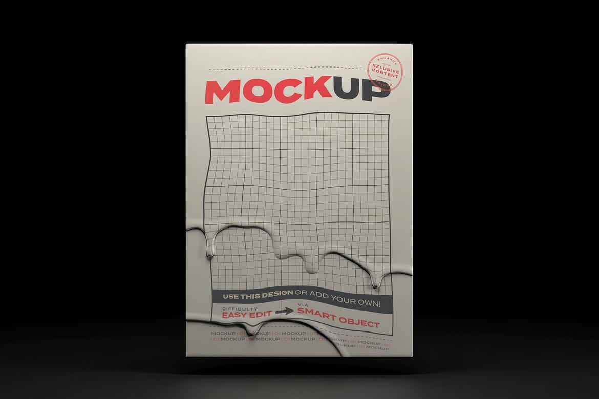 Wavy Distorted Poster Mockups