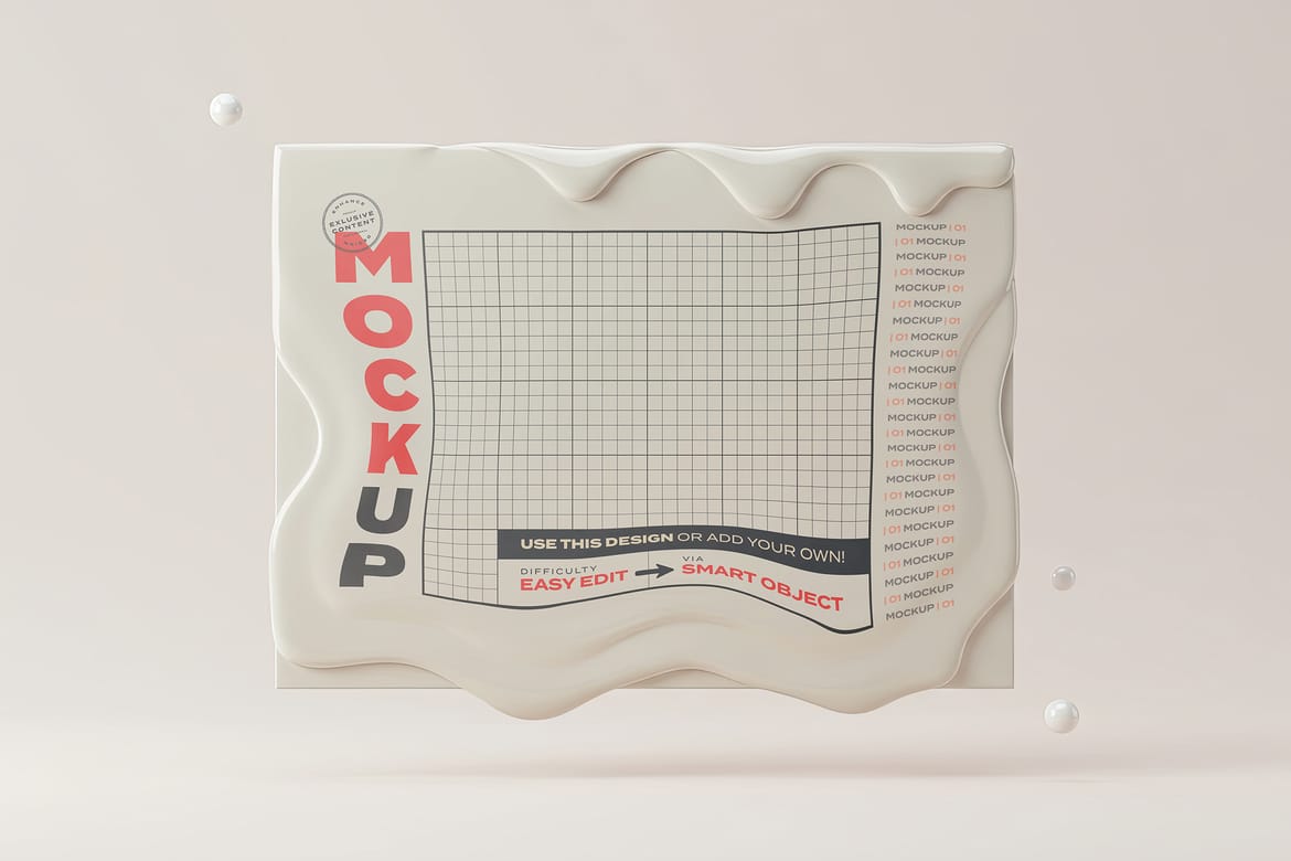Wavy Distorted Poster Mockups