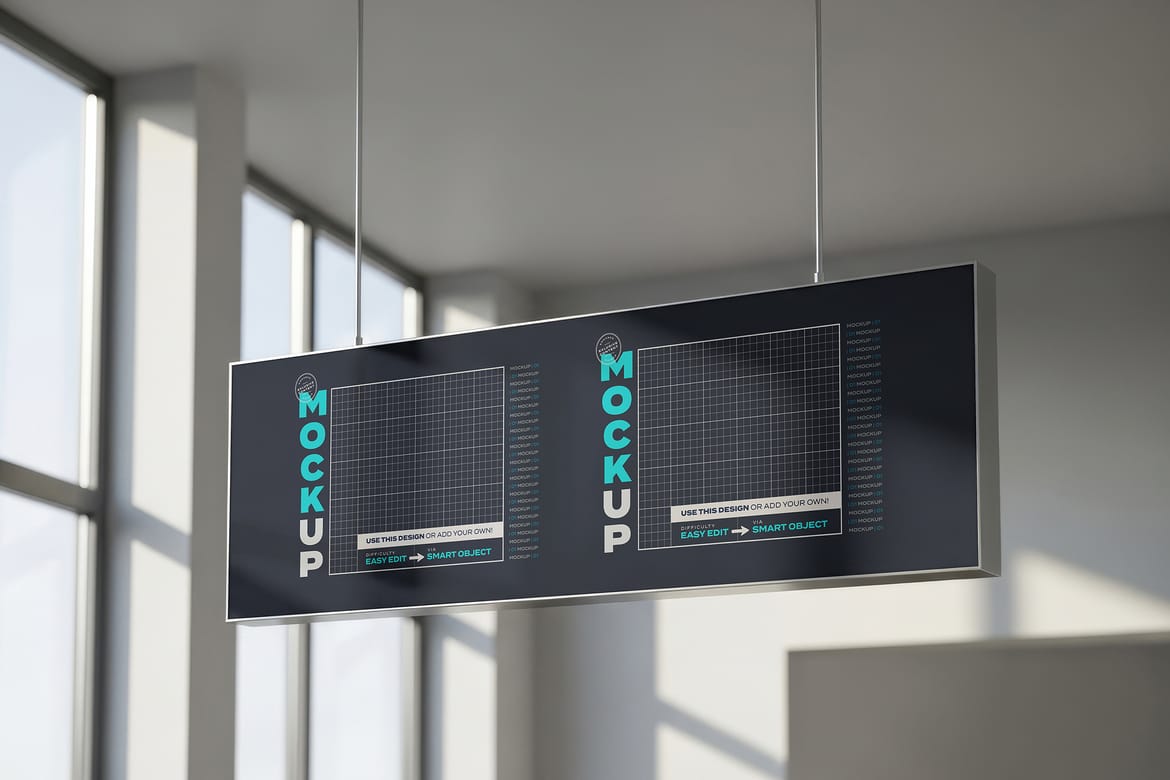 Hang Horizontal Sign Mockups