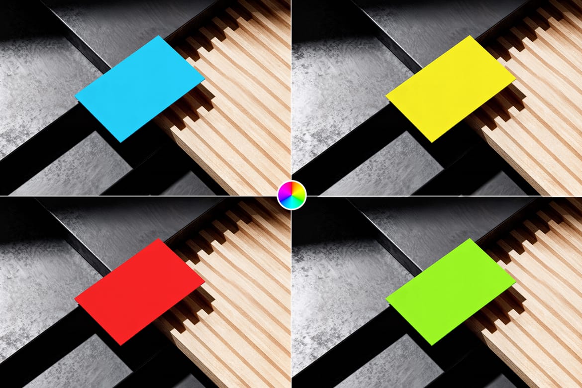 Business Card Mockup with Minimal Background