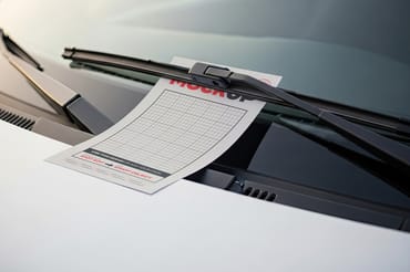 Paper on Car Windshield Mockup