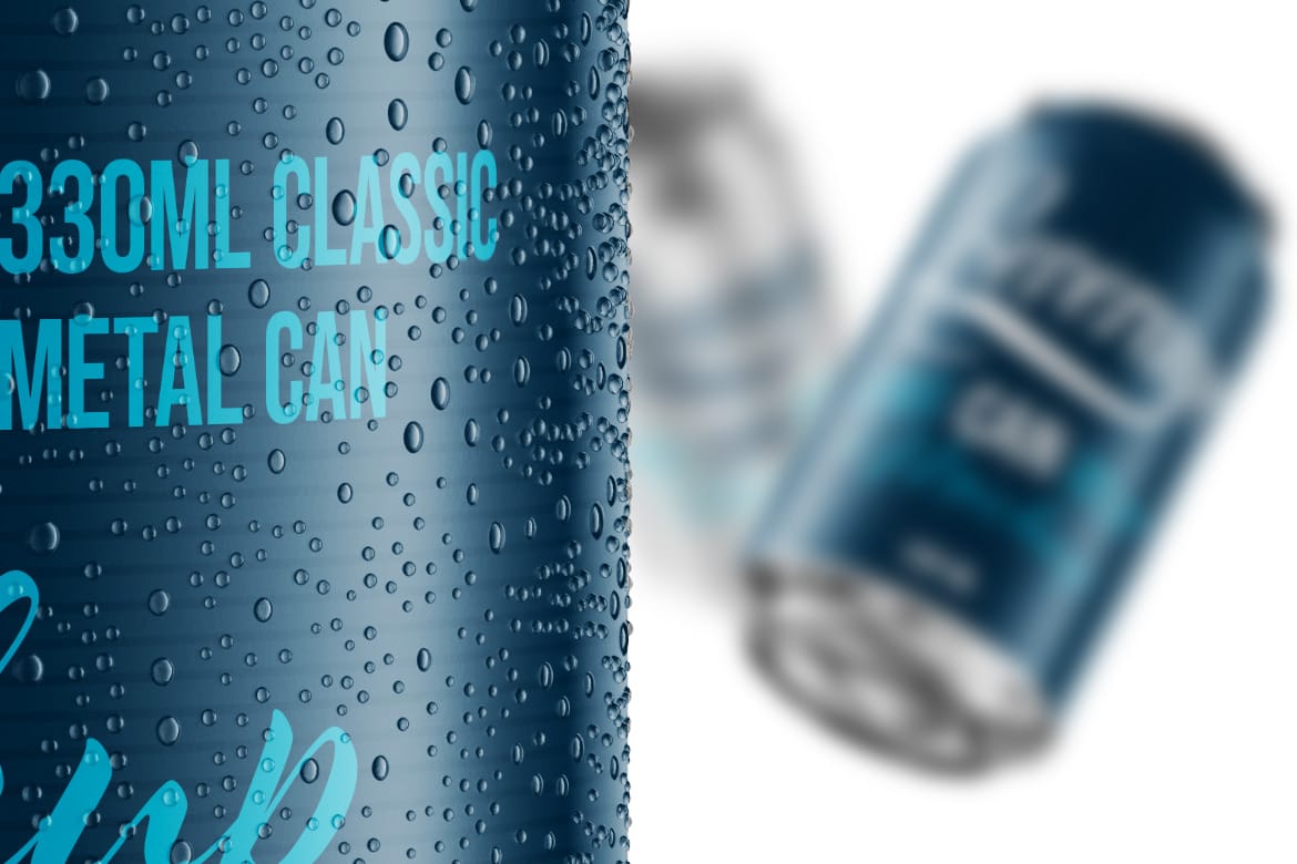 330ml Classic Metal Can Mockup | ANIMATED