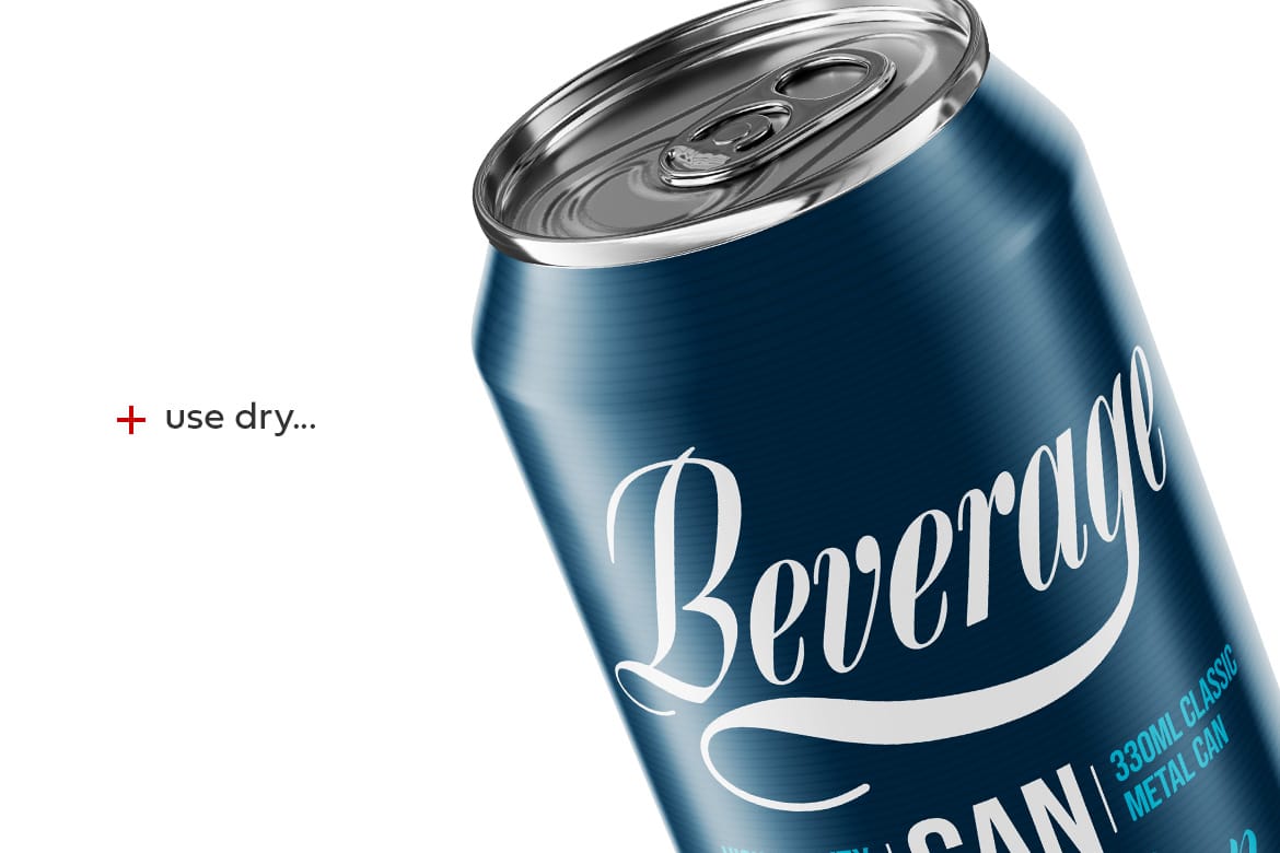 330ml Classic Metal Can Mockup | ANIMATED