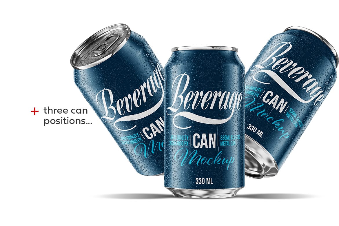 330ml Classic Metal Can Mockup | ANIMATED