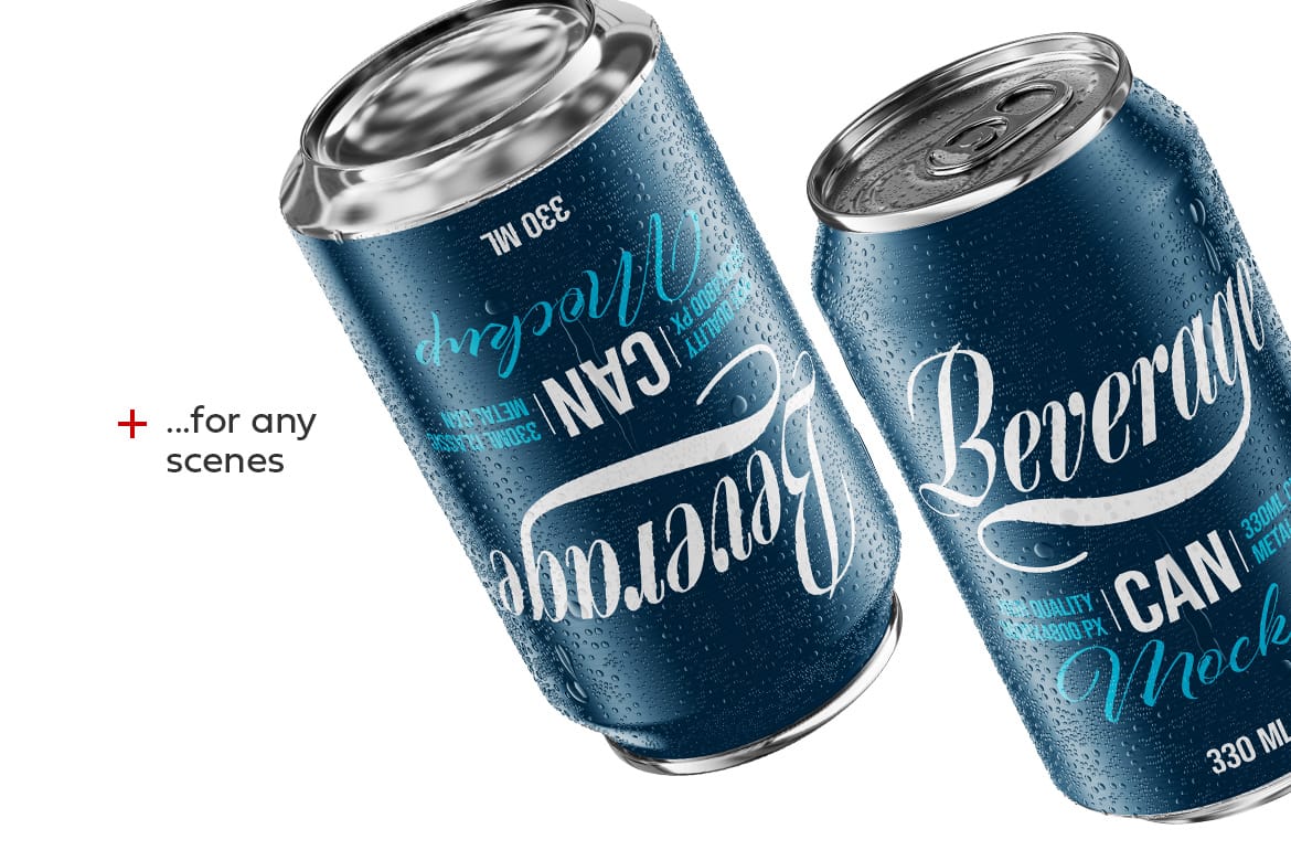 330ml Classic Metal Can Mockup | ANIMATED