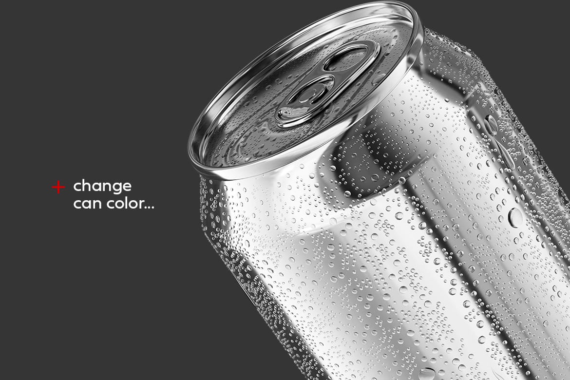 330ml Classic Metal Can Mockup | ANIMATED