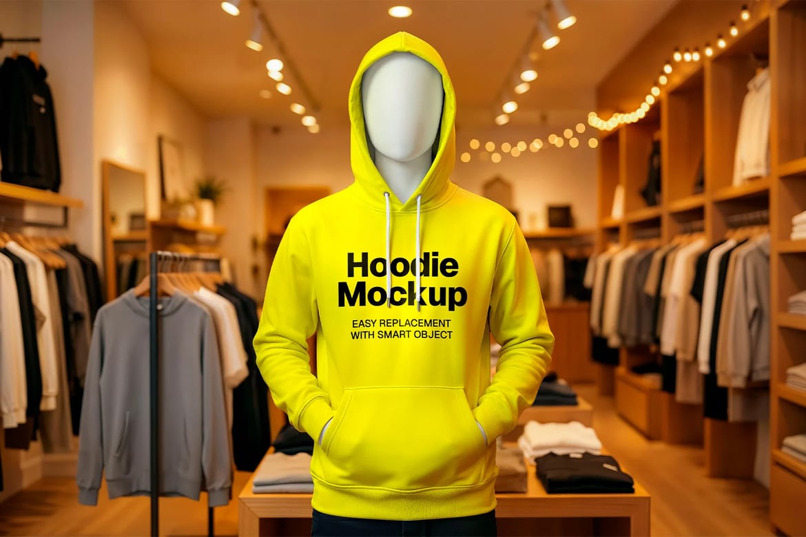 Premium Apparel Mockup Bundle – Hoodies, T-Shirts, Sweatshirts & Beanies (High-End PSD Pack)