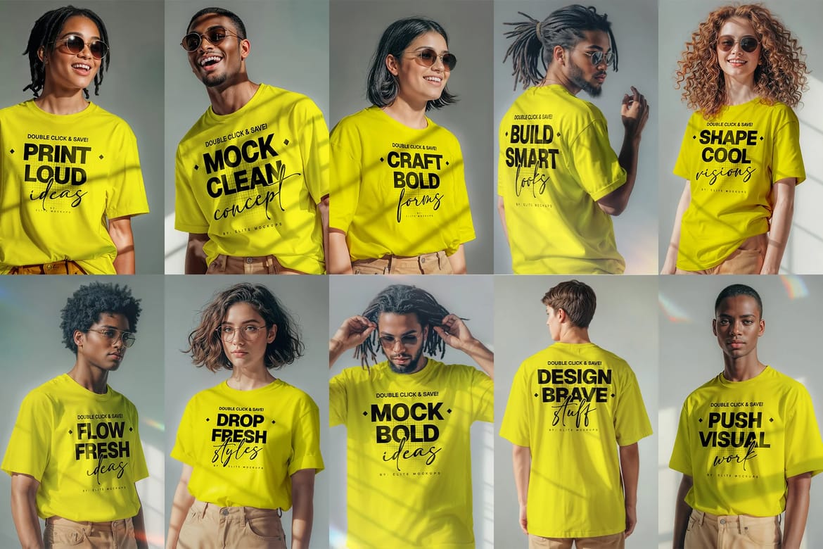 Premium Apparel Mockup Bundle – Hoodies, T-Shirts, Sweatshirts & Beanies (High-End PSD Pack)