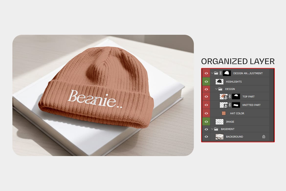 High Quality Beanie Mockup