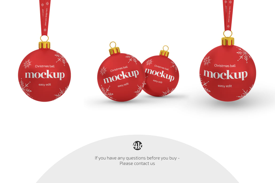 Christmas Ball Mockup Set