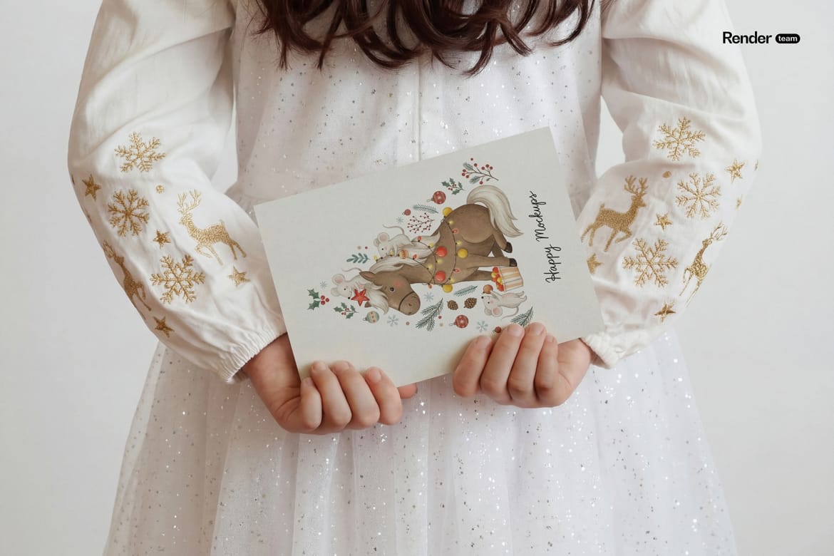 Christmas Card Mockup Set