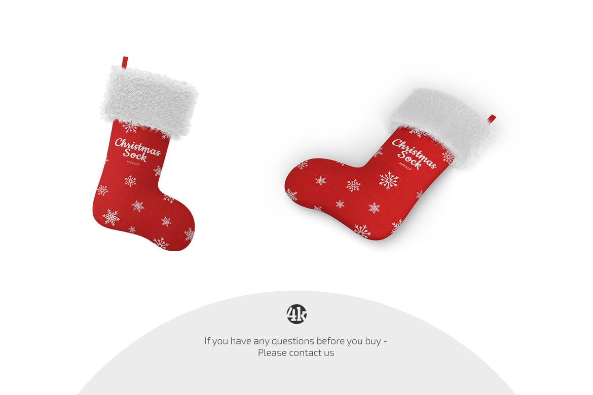 Christmas Sock Mockup Set