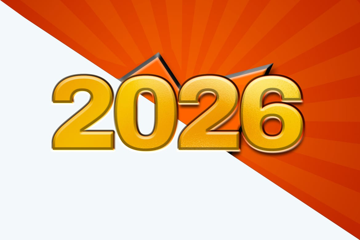 New Year 2026 3D Editable Text Effect