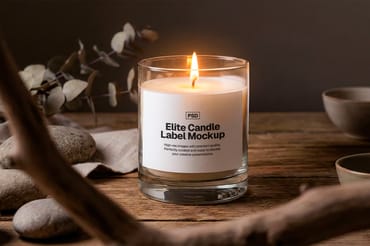 Elite Candle Label Mockup