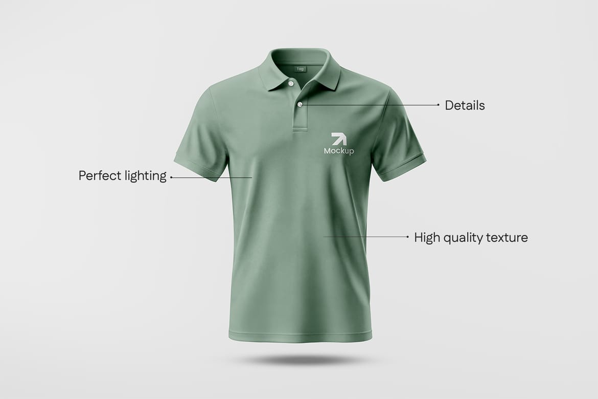 High Quality Polo Shirt Mockup