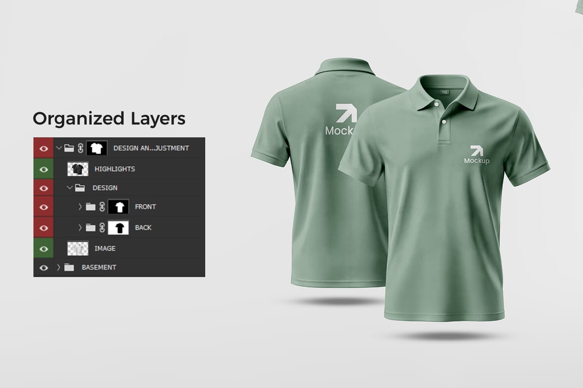 High Quality Polo Shirt Mockup