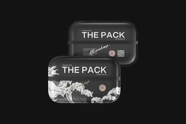 Black Artistic Food Packaging Mockup