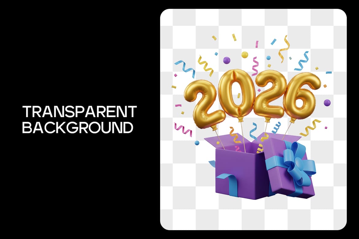 Happy New Year Celebration 3D Icon Vol.2