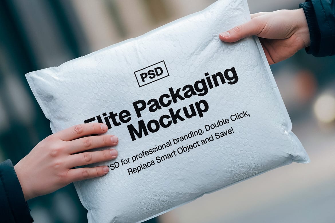 Elite Bubble Mailer Packaging Mockup