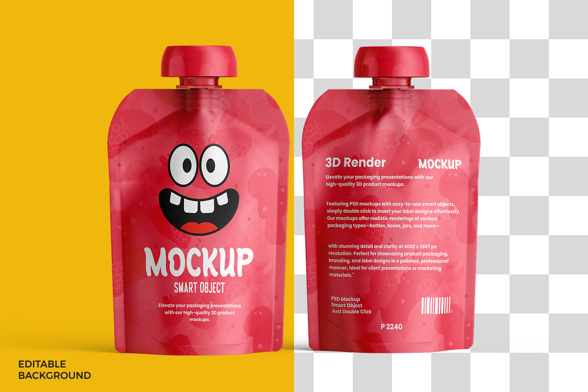 Doypack Spout Pouch Mockup