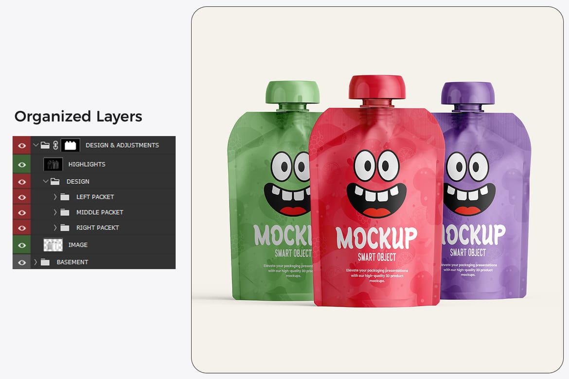 Doypack Spout Pouch Mockup