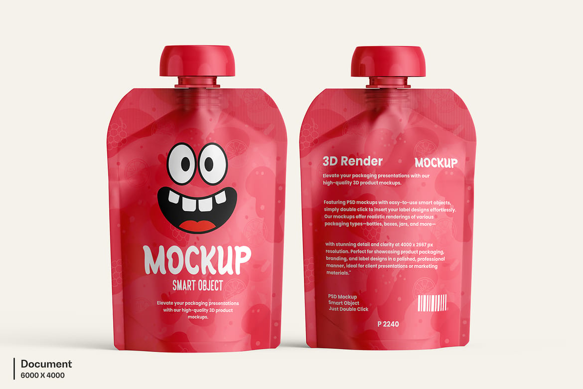 Doypack Spout Pouch Mockup