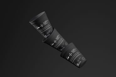 Black Paper Cup Packaging Mockup