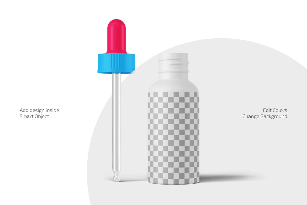 Matte Dropper Bottle Mockup Set